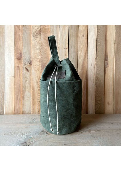 Mumlu Kanvas Ekipman Çantası – Suya Dayanıklı, 5.5 Litre, Haki indirimleri