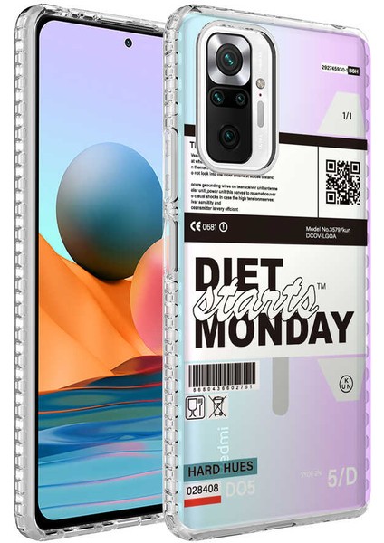 Xiaomi Redmi Note 10 Pro Kılıf Airbag Kenarlı Renkli Desenli Silikon Inc Elegans Kapak-No5