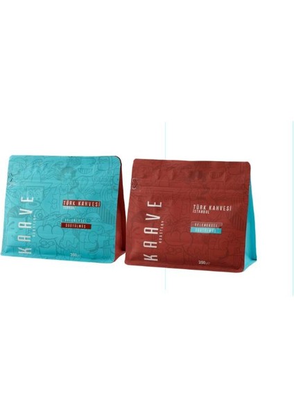 Kv-Türk Kahvesi Turkuaz 250 G + Kv-Türk Kahvesi Istanbul 250 G 2'li Tanışma Paketi