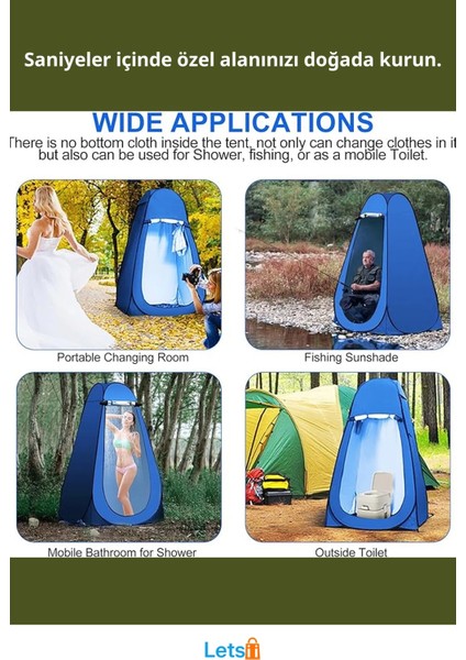 Otomatik Açılan Giyinme Çadırı 120X120X190 cm Dayanıklı Malzeme fiyatları