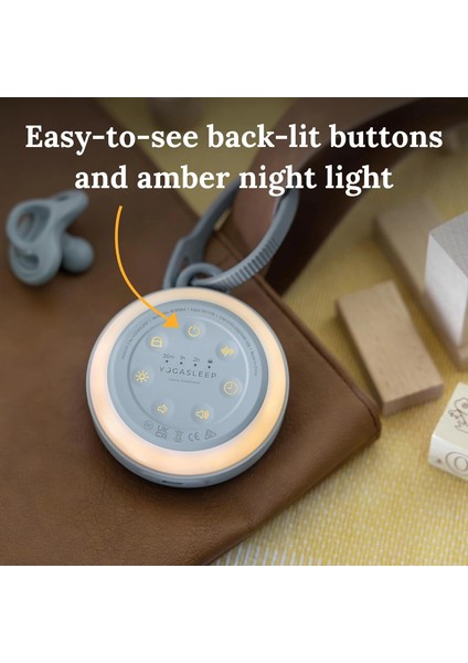 Yogasleep Hushh 2 Taşınabilir Ses Makinesi - Aydınlatmalı Düğmeler - Ay Işığı Mavisi fırsatları