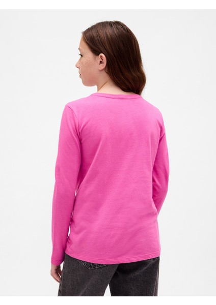 Kız Çocuk Pembe Grafik Baskılı T-Shirt modelleri