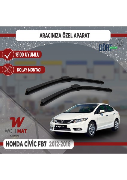 Honda Civic Fb7 Silecek 2012 2016 Silecek Takımı Araca Özel