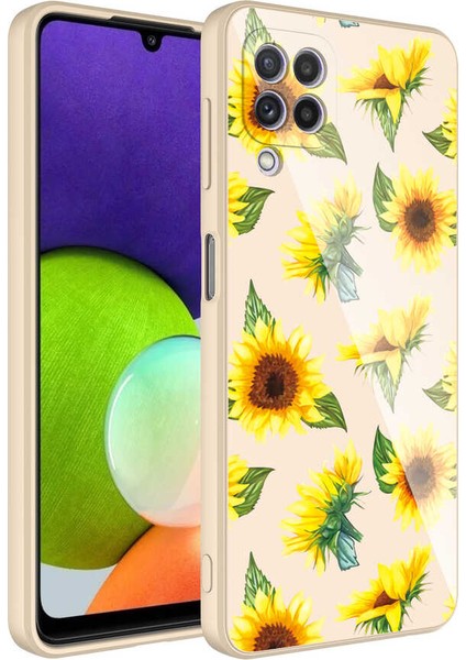 Galaxy M32 Kılıf Kamera Korumalı Desenli Sert Silikon Inc Epoksi Kapak-No2