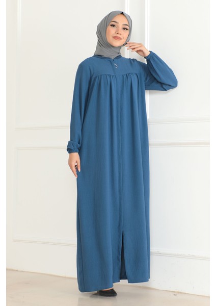 Robalı Mevlana Kesim Günlük Ferace Haki modelleri