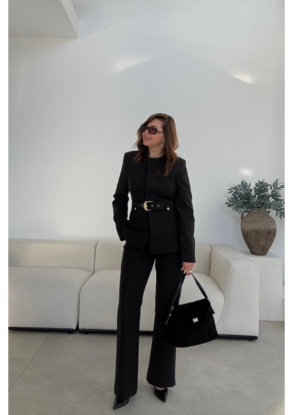 Siyah Kemerli Takım Elbise modelleri