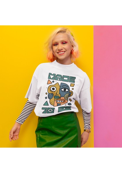 Made To Be – Sanatsal Kadın Oversize Tişört