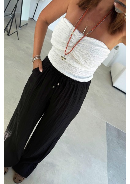 Siyah Salaş Pantolon modelleri