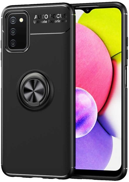 Galaxy A03S Kılıf Inc Ravel Silikon Kapak-Siyah