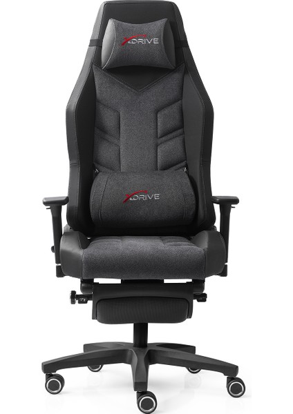 Fırtına Profesyonel Oyuncu Koltuğu Ayak Uzatmalı Kumaş Gri/siyah fiyatları