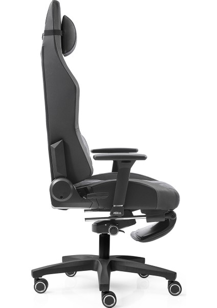 Fırtına Profesyonel Oyuncu Koltuğu Ayak Uzatmalı Kumaş Gri/siyah indirimleri