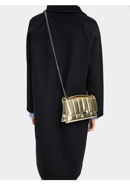 Döner Kilit Kapaklı Omuz Çantası