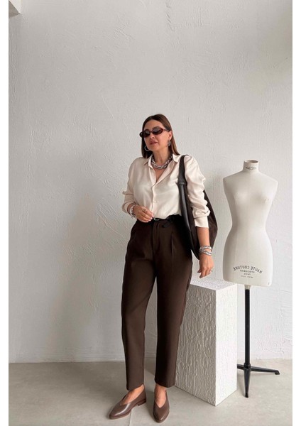 Kahverengi Kemerli Havuç Pantolon fiyatları