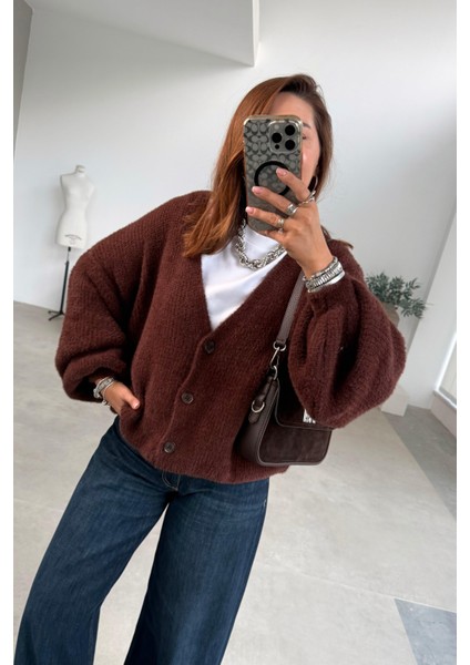 Kahverengi Yumoş Hırka fırsatları