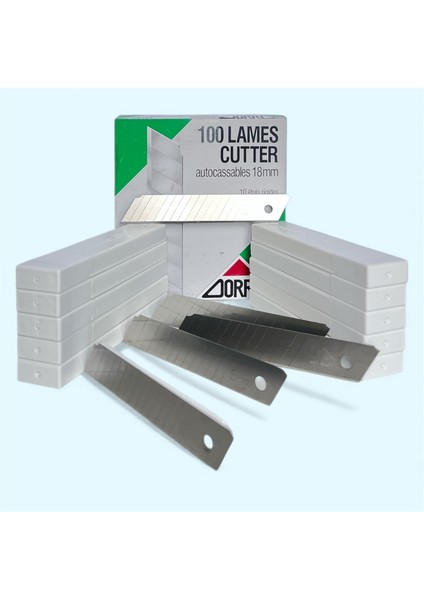 1404 Geniş Maket Bıçağı Yedeği 18MM 14 Kırımlı 100 Adet fiyatları