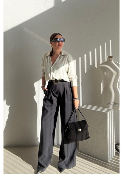 Siyah Gold Toka Kemerli Pantolon fiyatları