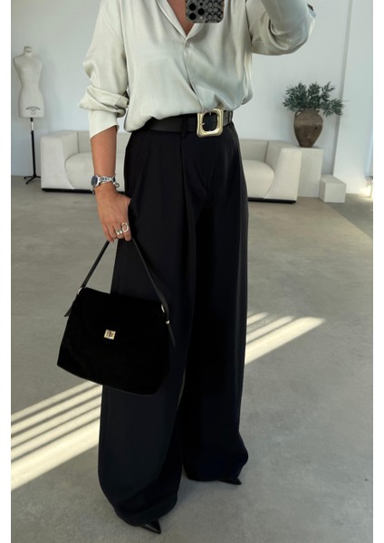 Siyah Gold Toka Kemerli Pantolon fırsatları