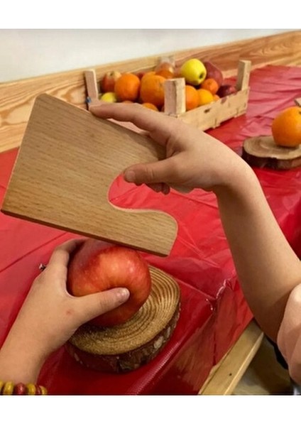 Güvenli Ahşap Bıçak 1 Parça Montessori Eğitici Oyuncak Çocuk Gelişimi İçin