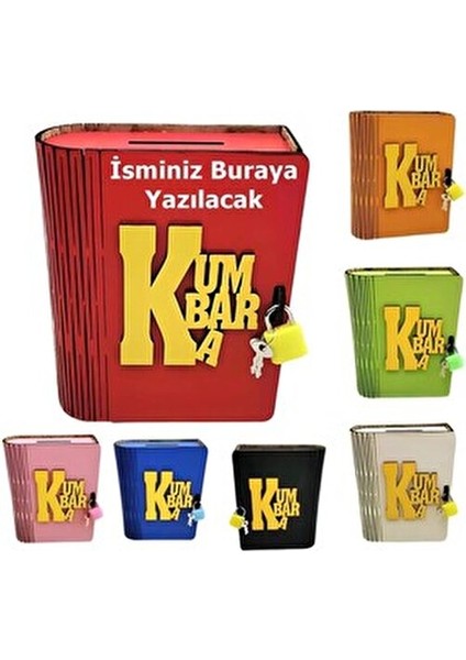 Ahşap Kitap Şeklinde Katlanır Kumbara 1 Parça Renkli Tasarım 9+ Yaş İçin modelleri