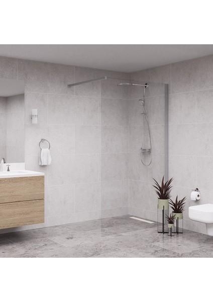 Silver Septo 6mm Şeffaf Cam Seperatör Duşakabin