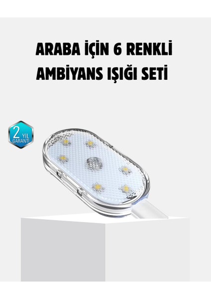 Mtxdpn Kablosuz Manyetik Araba Içi LED Ambiyans Aydınlatma – Pratik Montajlı