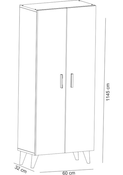 2 Kapaklı 4 Raflı Çok Amaçlı Dolap fırsatları