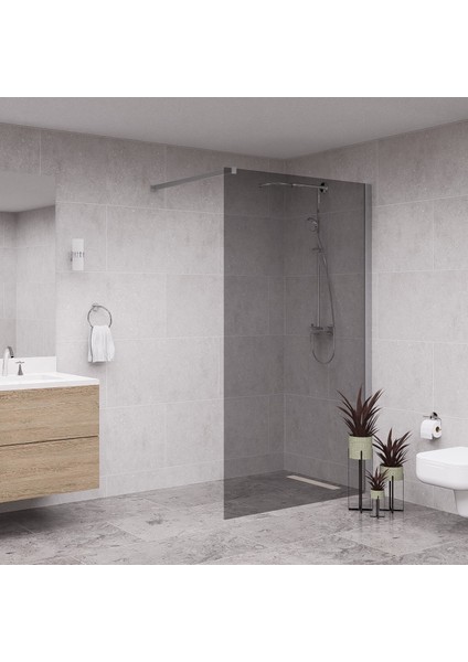 Silver Septo 6mm Füme Cam Seperatör Duşakabin