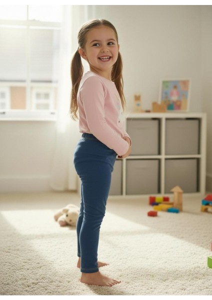 Kot Görünümlü Dikiş Detaylı Çocuk Örme Tayt fiyatları