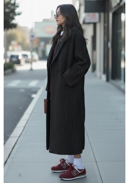 Salaş Balık Sırtı Desenli Kaşe Kaşmir Kaban Astarlı modelleri