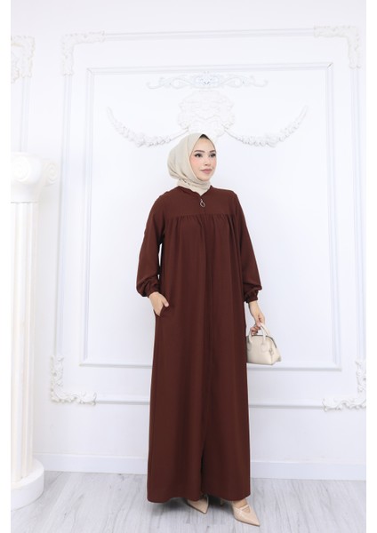 Robalı Mevlana Kesim Günlük Ferace Haki