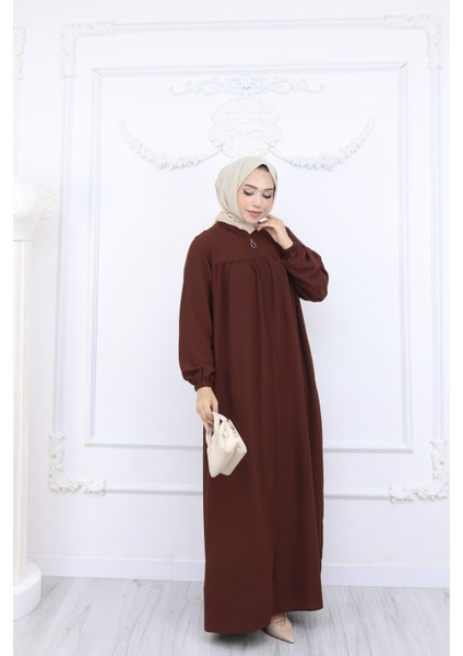 Robalı Mevlana Kesim Günlük Ferace Haki modelleri