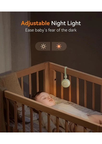 Dreamegg Taşınabilir Ses Makinesi - 19 Yatıştırıcı Ses ve Bebek Odası Işığı - Yeşil indirimleri