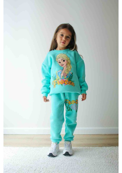 Marka Kız Çocuk 3 Ip Şardonlu Alt Üst Takım