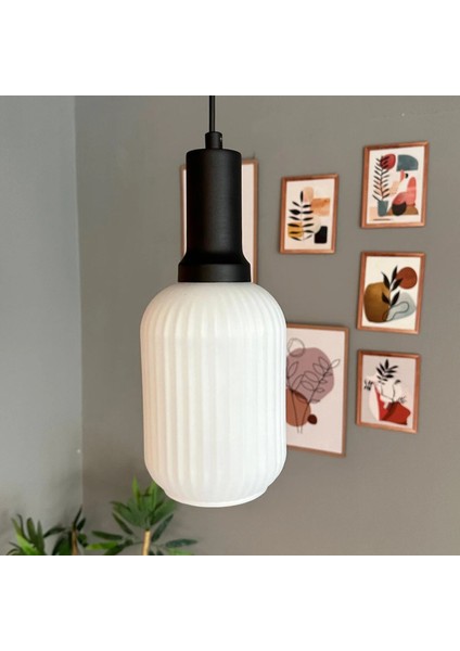 Wingmn Beyaz Cam Tekli Avize Siyah Fener Başlık Retro Sarkıt Lamba Restoran Salon Aydınlatma modelleri