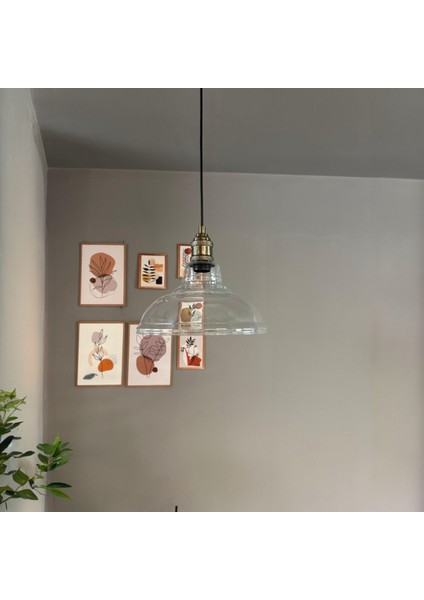 Vishi Cam Şeffaf Tekli Avize Lale Başlık Retro Sarkıt Lamba Restoran Salon Aydınlatma fırsatları