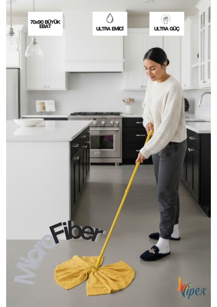 70X90 Ultra Doku Havlu Mop Başlığı Yüksek Emicilik