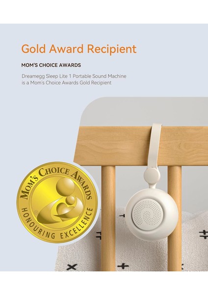 Dreamegg Taşınabilir Ses Makinesi - 19 Yatıştırıcı Ses ve Bebek Odası Işığı - Beyaz modelleri