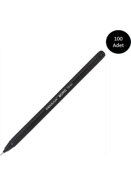 Büro Tükenmez Kalem 1mm 2270 Siyah 100'LÜ fiyatları