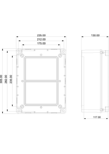 Pano 290X230X100 mm Sıva Üstü Opak Kapaklı Buat Kutusu fiyatları