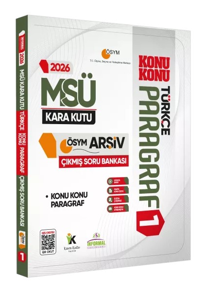2026 Msü Türkçenin Kara Kutusu Paragraf 1 Konu Konu Ösym Çıkmış Soru Bankası Konu Özetli Çözümlü