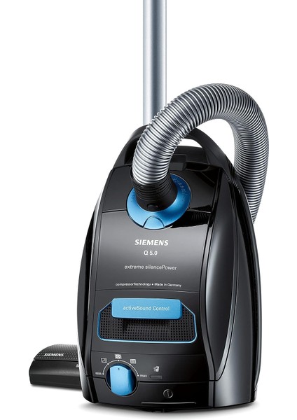 Q5.0 Extreme Silencepower 850W Toz Torbalı Süpürge – Alman Teknolojisi | Ultra Sessiz 70 Db | Hepa H13 Filtre | 13 M Extra Kablo – Made In Germany