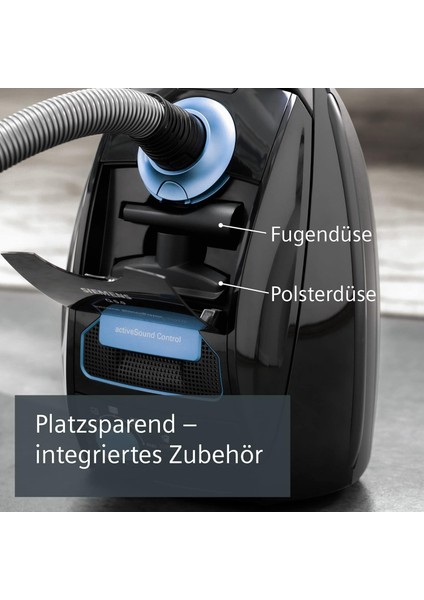 Q5.0 Extreme Silencepower 850W Toz Torbalı Süpürge – Alman Teknolojisi | Ultra Sessiz 70 Db | Hepa H13 Filtre | 13 M Extra Kablo – Made In Germany