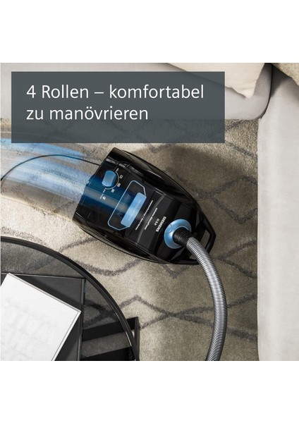Q5.0 Extreme Silencepower 850W Toz Torbalı Süpürge – Alman Teknolojisi | Ultra Sessiz 70 Db | Hepa H13 Filtre | 13 M Extra Kablo – Made In Germany