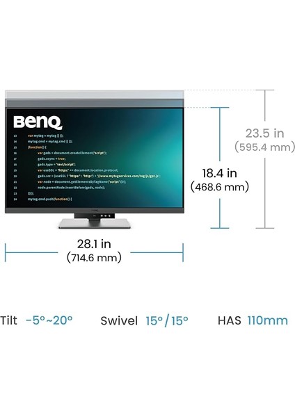 RD320U 31,5 inç 4K HDMI DP USB 3.2 Pivot PIP-PBP DualView HDR Programlama Monitörü