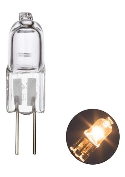 CT-2112 12 Volt 20 Watt G4 Duylu Halojen Kapsül Ampul Günışığı 5 Adet