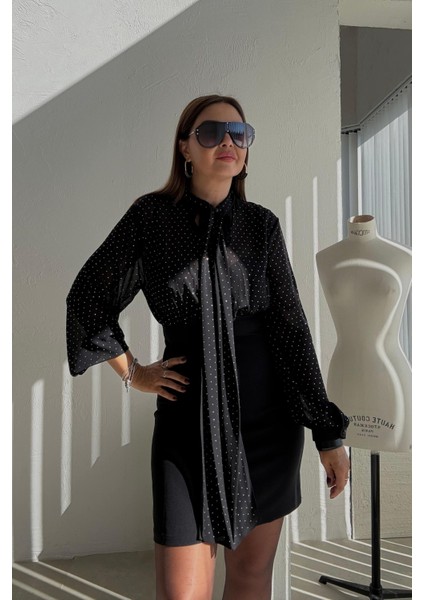 Siyah Taşlı Elbise modelleri