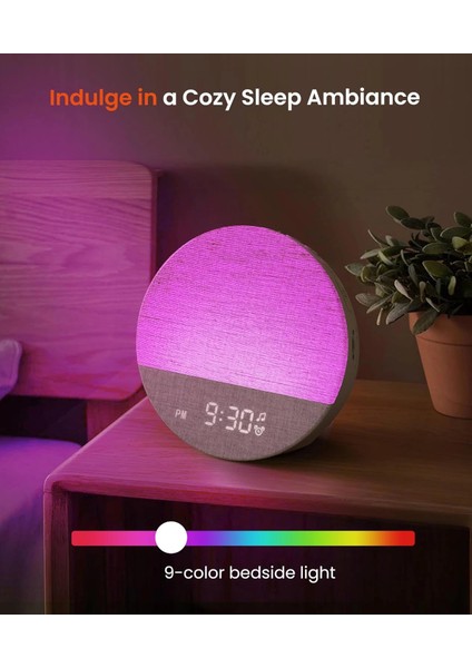 Dreamegg Sunrise 1 - Gün Doğumu Çalar Saati, Uyku Için 29 Sesli Makine - Beyaz indirimleri