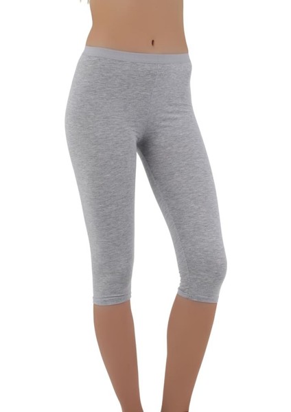 Kadın Kısa Paça Günlük Tayt – Siyah, Beyaz, Gri | S-M, L-Xl modelleri