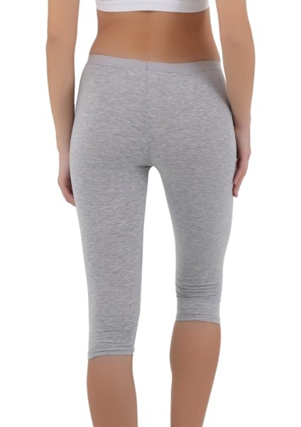 Kadın Kısa Paça Günlük Tayt – Siyah, Beyaz, Gri | S-M, L-Xl fırsatları