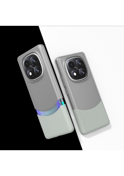 Redmi Note 14 Pro Plus Kılıf Mıknatıslı Inc Duble Kapak - Gri